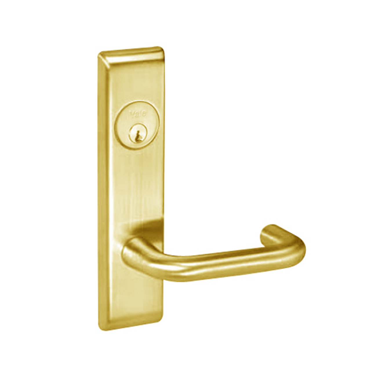CRCN8833FL-605 Yale 8800FL Series Single Cylinder Mortise Exit Locks with Carmel Lever in Bright Brass