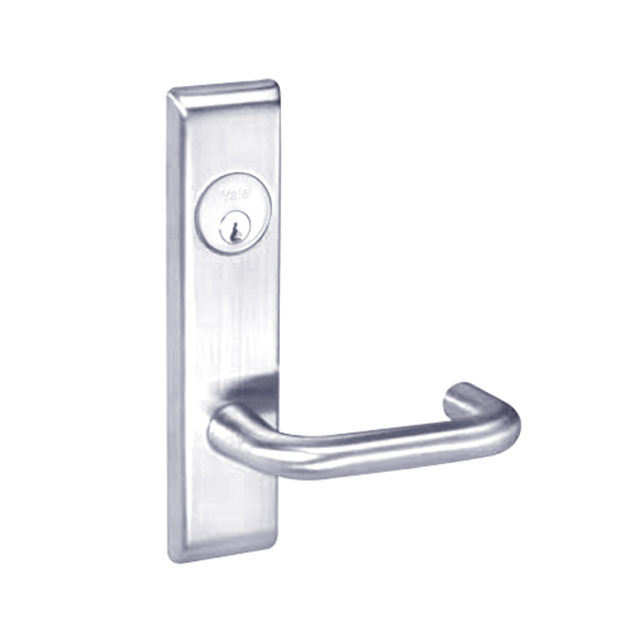 CRCN8861FL-625 Yale 8800FL Series Single Cylinder with Deadbolt Mortise Dormitory or Storeroom Lock with Indicator with Carmel Lever in Bright Chrome