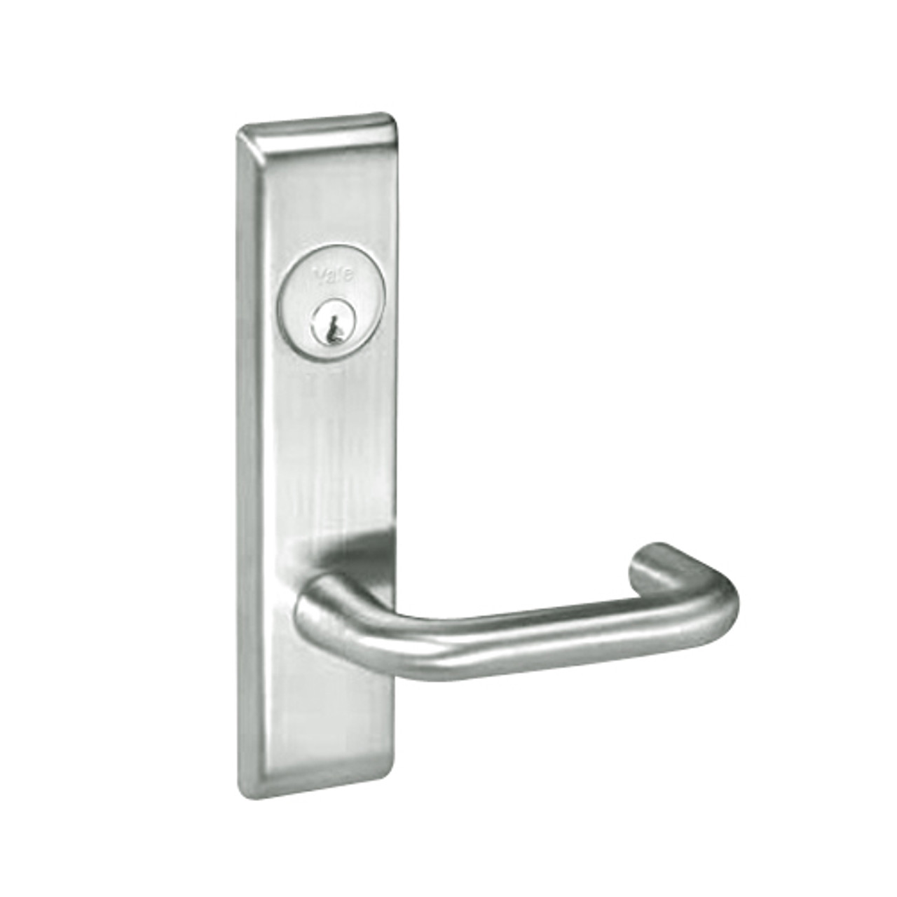 CRCN8867FL-618 Yale 8800FL Series Single Cylinder with Deadbolt Mortise Dormitory or Exit Lock with Indicator with Carmel Lever in Bright Nickel