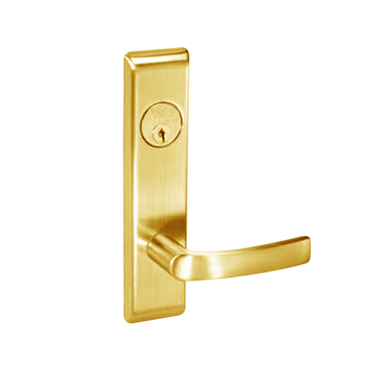 MOCN8864FL-605 Yale 8800FL Series Single Cylinder Mortise Bathroom Lock with Indicator with Monroe Lever in Bright Brass