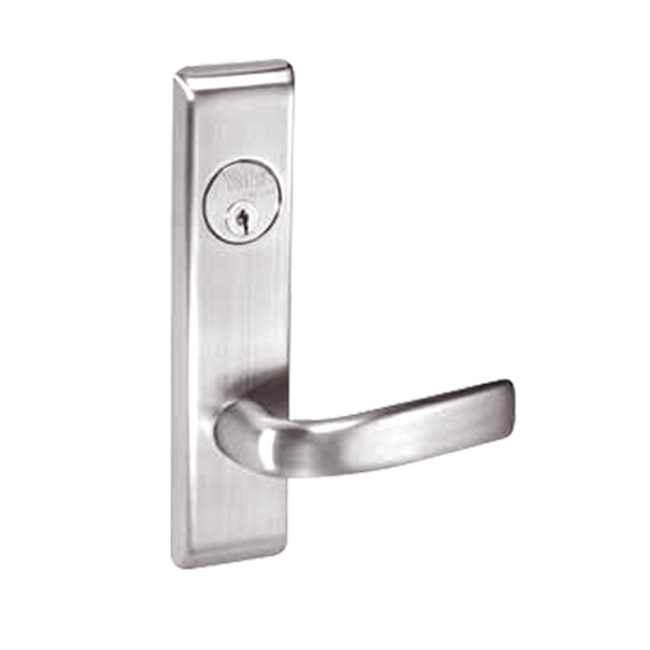 JNCN8823FL-629 Yale 8800FL Series Single Cylinder with Deadbolt Mortise Storeroom Lock with Indicator with Jefferson Lever in Bright Stainless Steel
