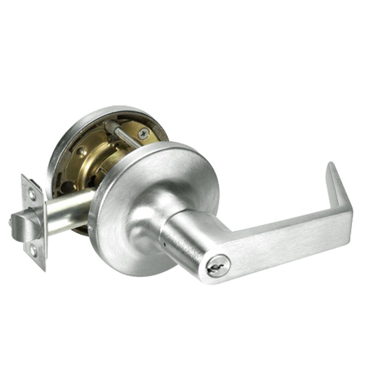 AU5429LN-619 Yale 5400LN Series Single Cylinder Communicating Classroom Cylindrical Lock with Augusta Lever in Satin Nickel