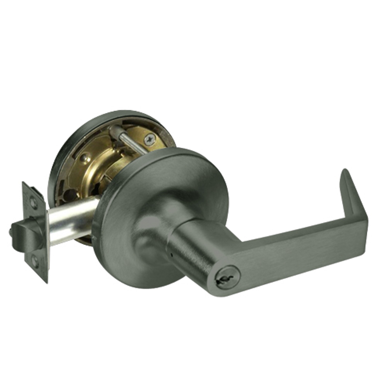 AU5429LN-620 Yale 5400LN Series Single Cylinder Communicating Classroom Cylindrical Lock with Augusta Lever in Antique Nickel