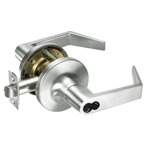 B-AU5405LN-619 Yale 5400LN Series Single Cylinder Storeroom or Closet Cylindrical Locks with Augusta Lever Prepped for SFIC in Satin Nickel