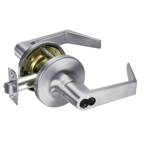 M-AU5407LN-626 Yale 5400LN Series Single Cylinder Entry Cylindrical Locks with Augusta Lever Prepped for Medeco-ASSA IC Core in Satin Chrome