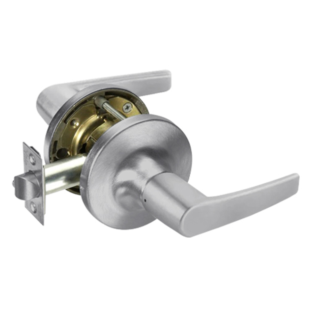 MO5405LN-626 Yale 5400LN Series Single Cylinder Storeroom or Closet Cylindrical Lock with Monroe Lever in Satin Chrome