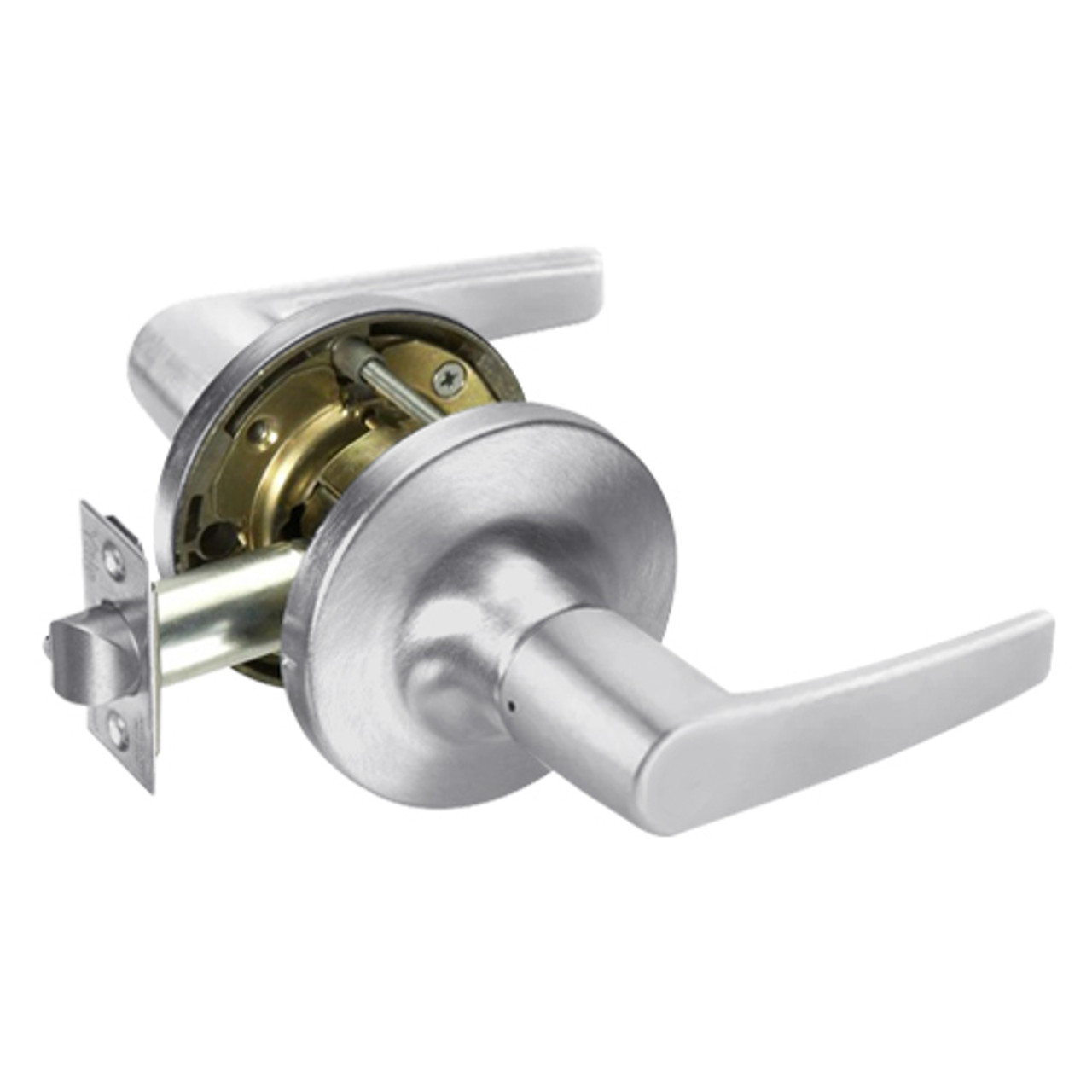 MO5405LN-625 Yale 5400LN Series Single Cylinder Storeroom or Closet Cylindrical Lock with Monroe Lever in Bright Chrome