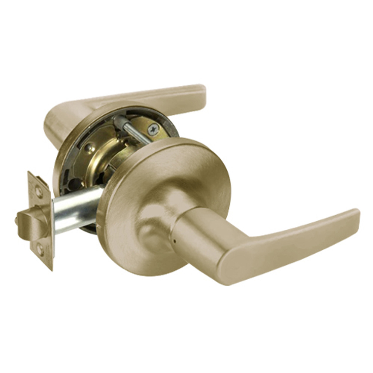 MO5408LN-609 Yale 5400LN Series Single Cylinder Classroom Cylindrical Lock with Monroe Lever in Antique Brass