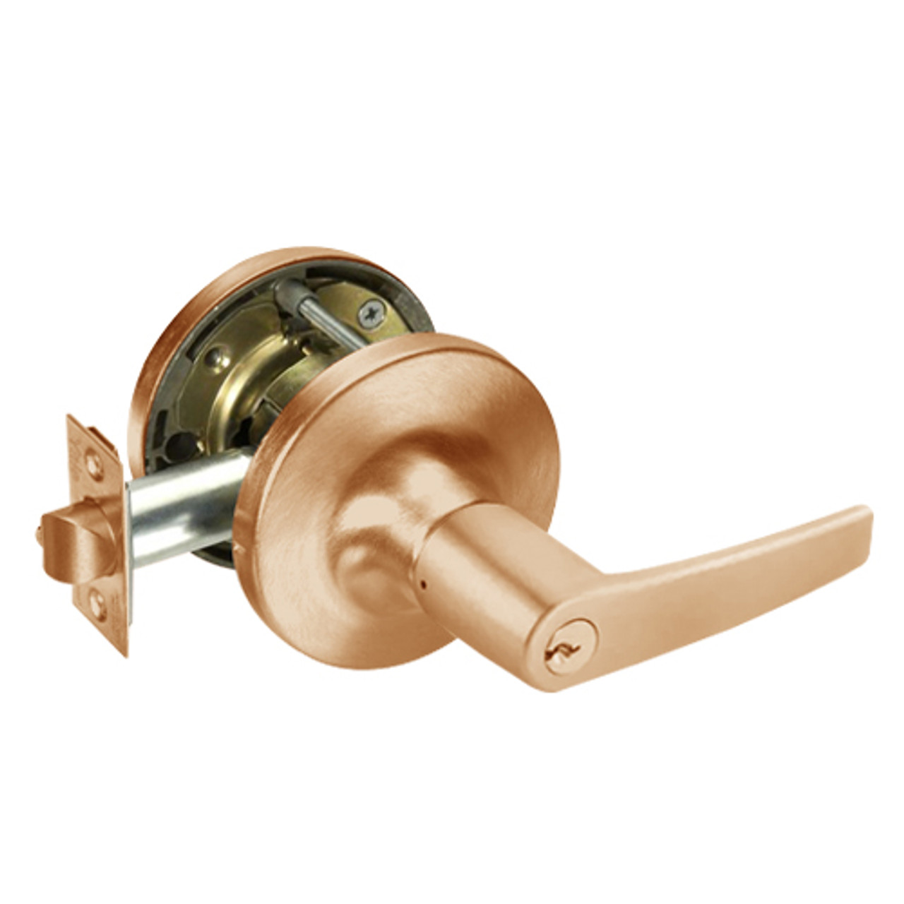 MO5429LN-612 Yale 5400LN Series Single Cylinder Communicating Classroom Cylindrical Lock with Monroe Lever in Satin Bronze