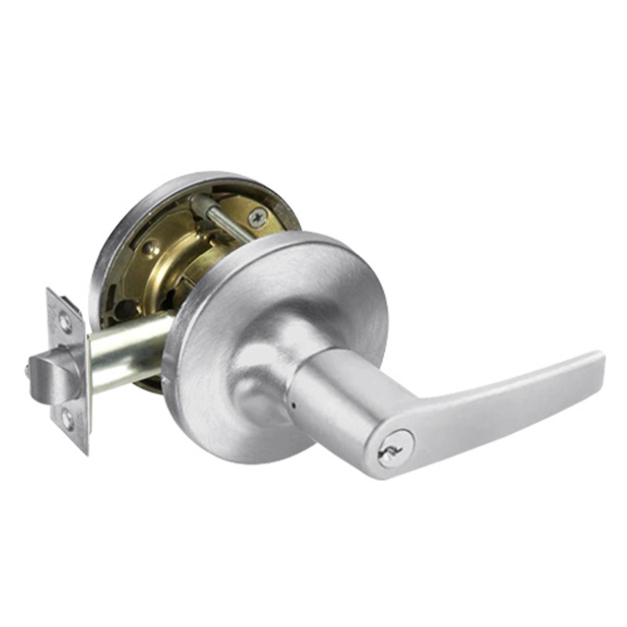 MO5429LN-625 Yale 5400LN Series Single Cylinder Communicating Classroom Cylindrical Lock with Monroe Lever in Bright Chrome