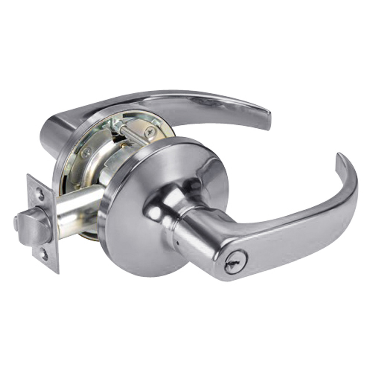 PB5407LN-626 Yale 5400LN Series Single Cylinder Entry Cylindrical Lock with Pacific Beach Lever in Satin Chrome