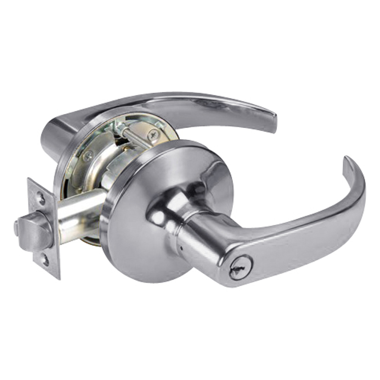 PB5408LN-626 Yale 5400LN Series Single Cylinder Classroom Cylindrical Lock with Pacific Beach Lever in Satin Chrome