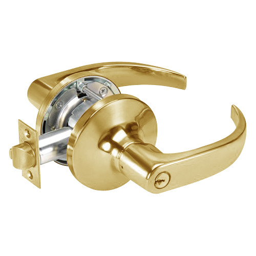 PB5418LN-606 Yale 5400LN Series Double Cylinder Intruder Classroom Security Cylindrical Lock with Pacific Beach Lever in Satin Brass
