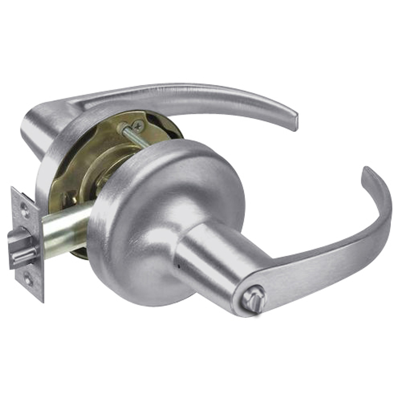 PB5425LN-626 Yale 5400LN Series Non-Keyed Privacy Cylindrical Locks with Pacific Beach Lever in Satin Chrome