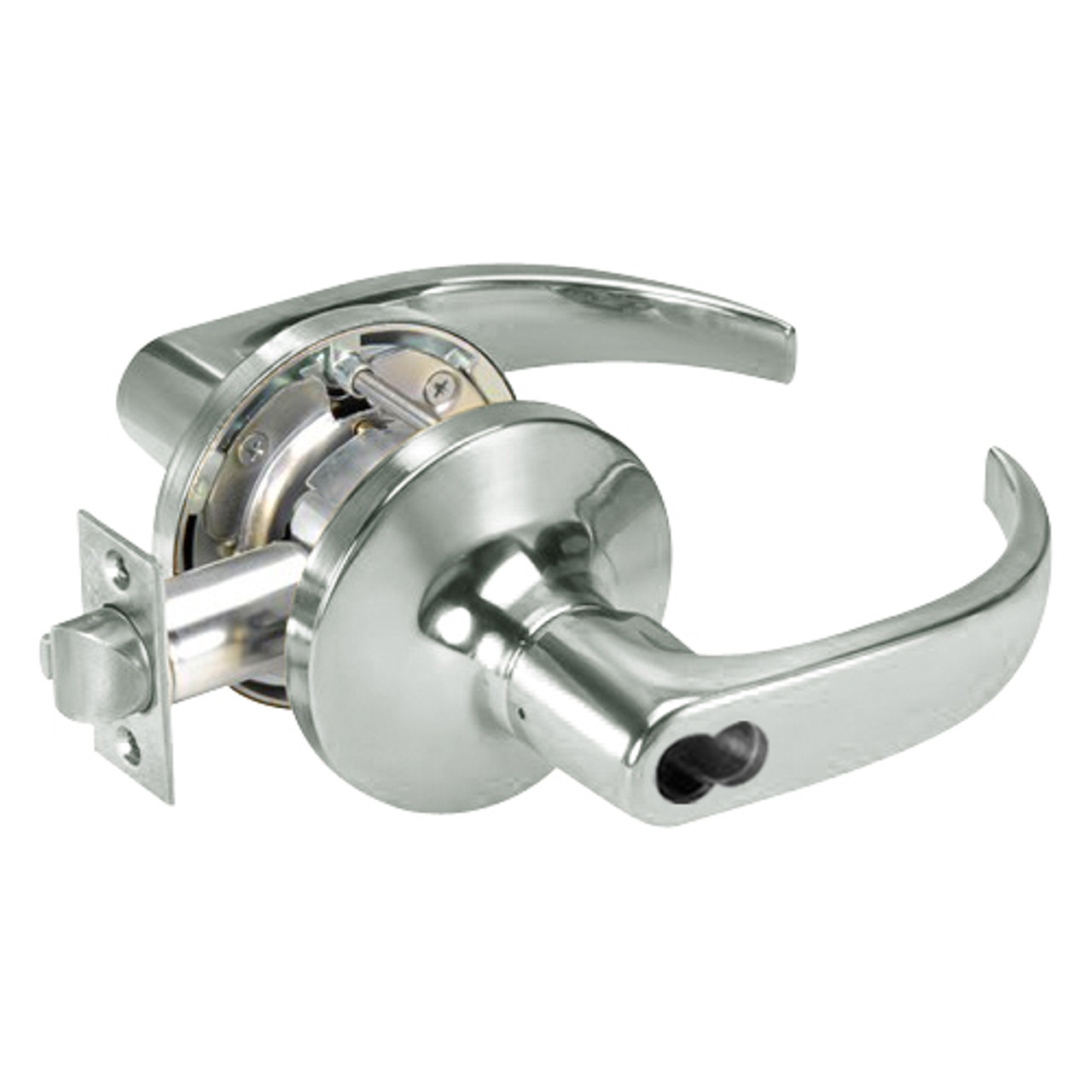 B-PB5404LN-619 Yale 5400LN Series Single Cylinder Entry Cylindrical Locks with Pacific Beach Lever Prepped for SFIC in Satin Nickel