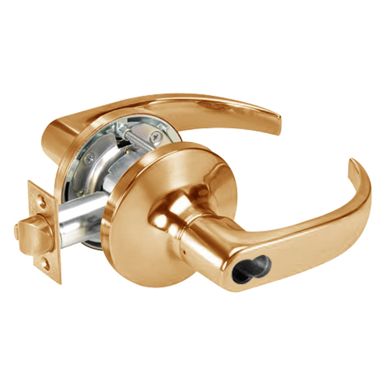 B-PB5405LN-612 Yale 5400LN Series Single Cylinder Storeroom or Closet Cylindrical Locks with Pacific Beach Lever Prepped for SFIC in Satin Bronze