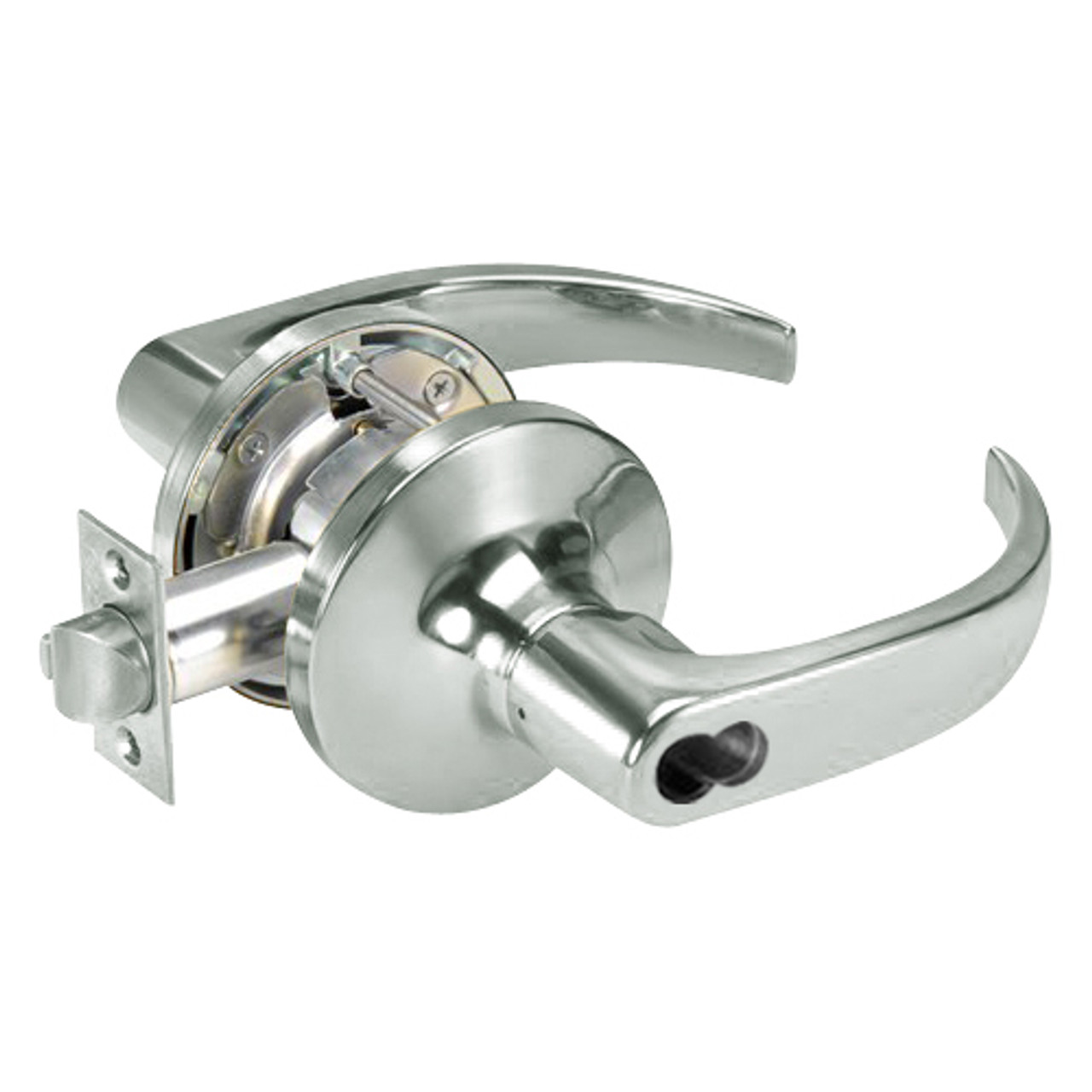 B-PB5422LN-619 Yale 5400LN Series Single Cylinder Corridor Cylindrical Locks with Pacific Beach Lever Prepped for SFIC in Satin Nickel