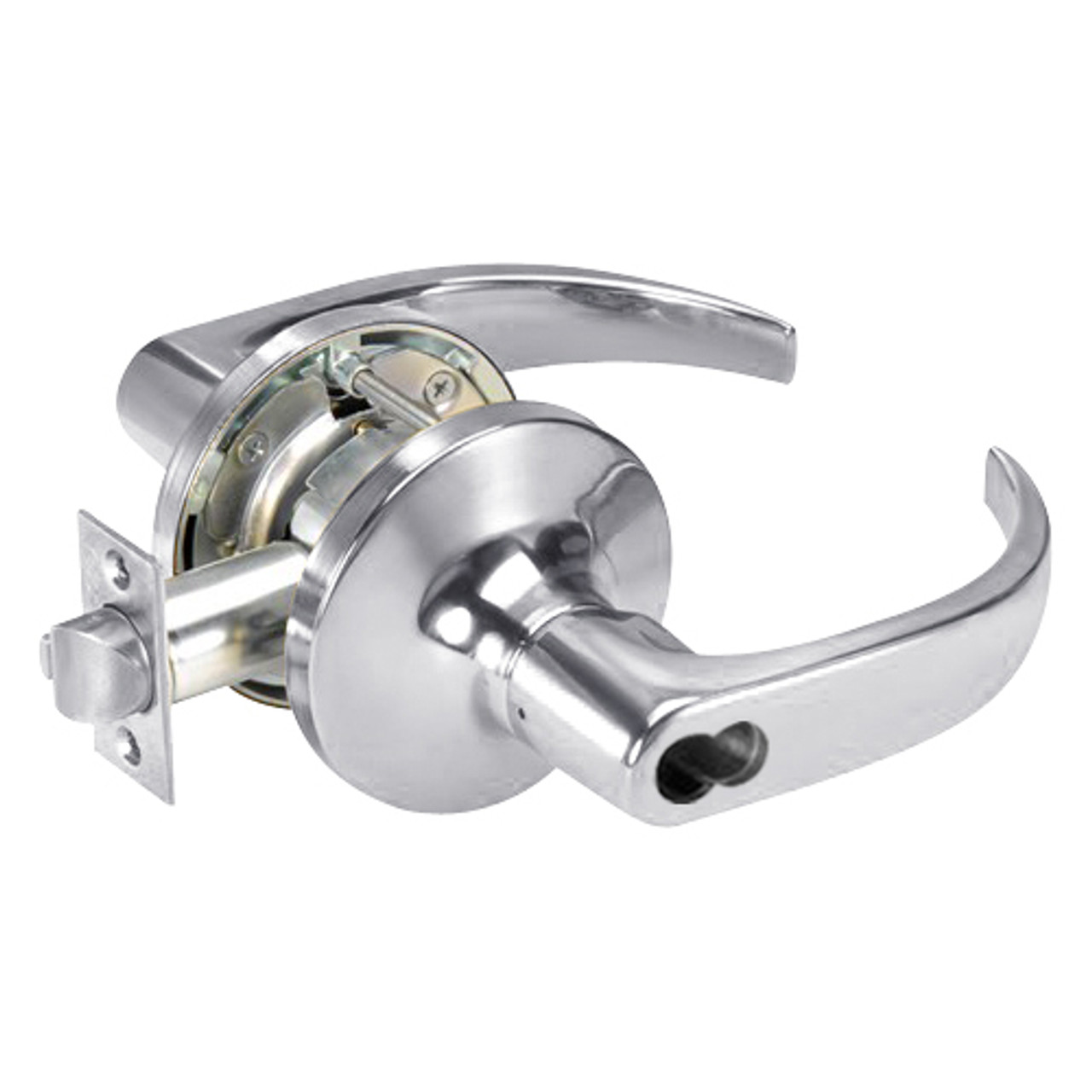 SI-PB5404LN-625 Yale 5400LN Series Single Cylinder Entry Cylindrical Locks with Pacific Beach Lever Prepped for Schlage IC Core in Bright Chrome