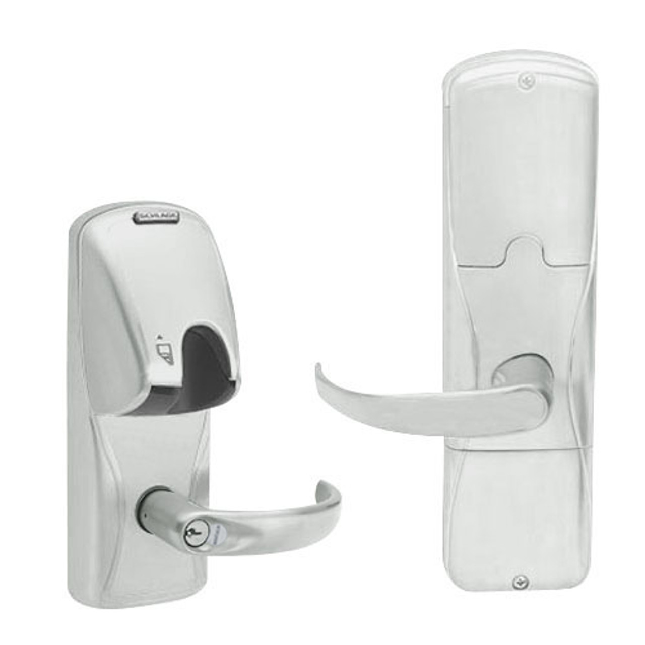 AD200-MS-40-MG-SPA-RD-619 Schlage Privacy Mortise Magnetic Stripe(Insert) Lock with Sparta Lever in Satin Nickel