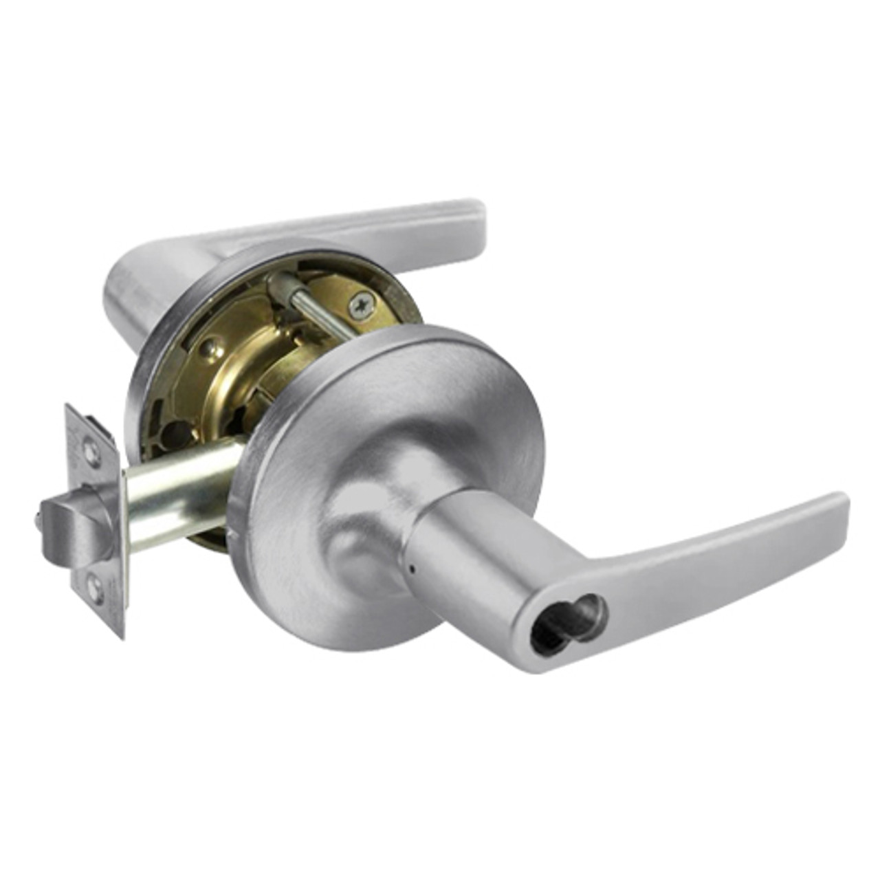 SI-MO5404LN-626 Yale 5400LN Series Single Cylinder Entry Cylindrical Locks with Monroe Lever Prepped for Schlage IC Core in Satin Chrome