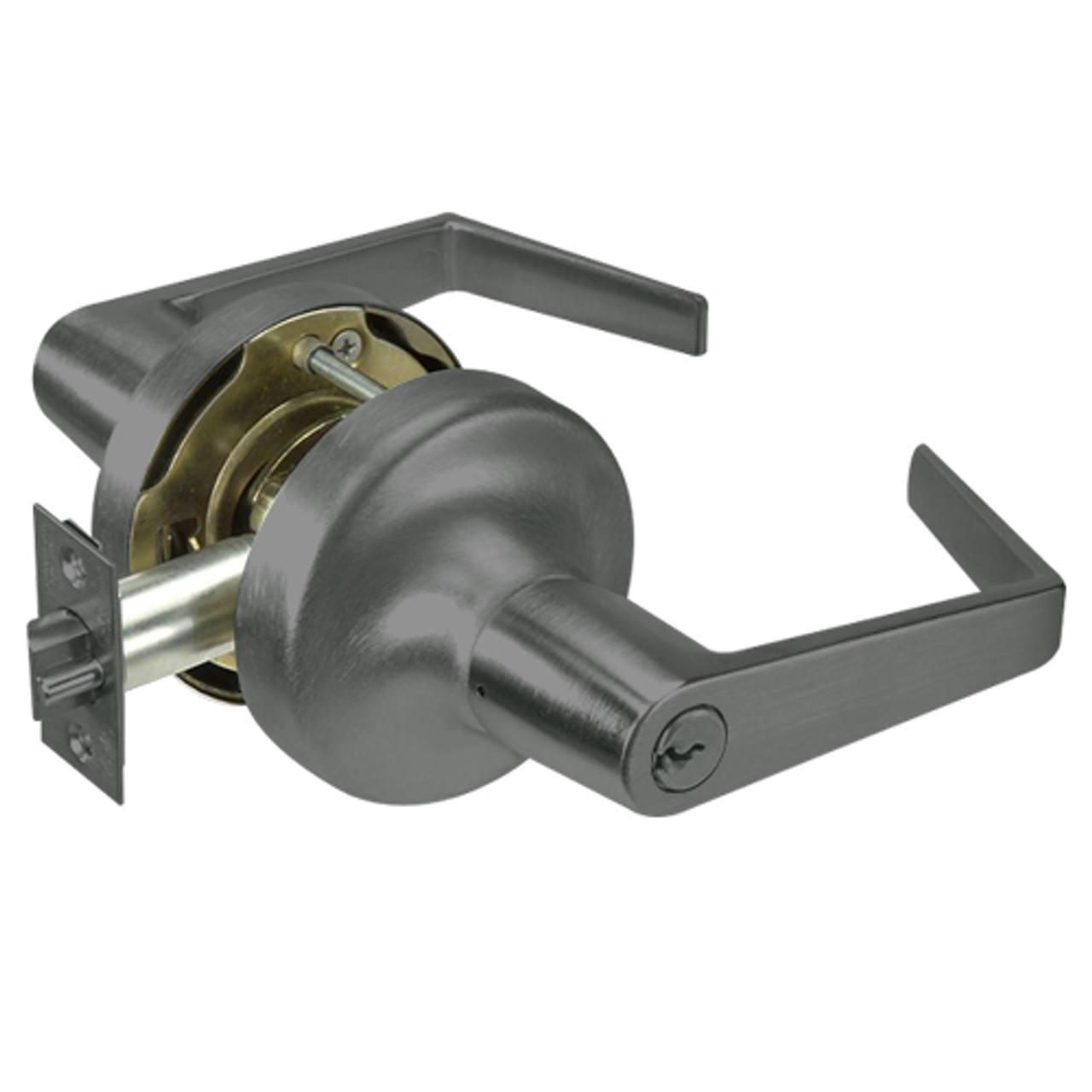 AU5304LN-620 Yale 5300LN Series Single Cylinder Entry Cylindrical Lock with Augusta Lever in Antique Nickel