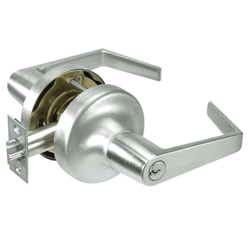 AU5322LN-619 Yale 5300LN Series Single Cylinder Corridor Cylindrical Lock with Augusta Lever in Satin Nickel