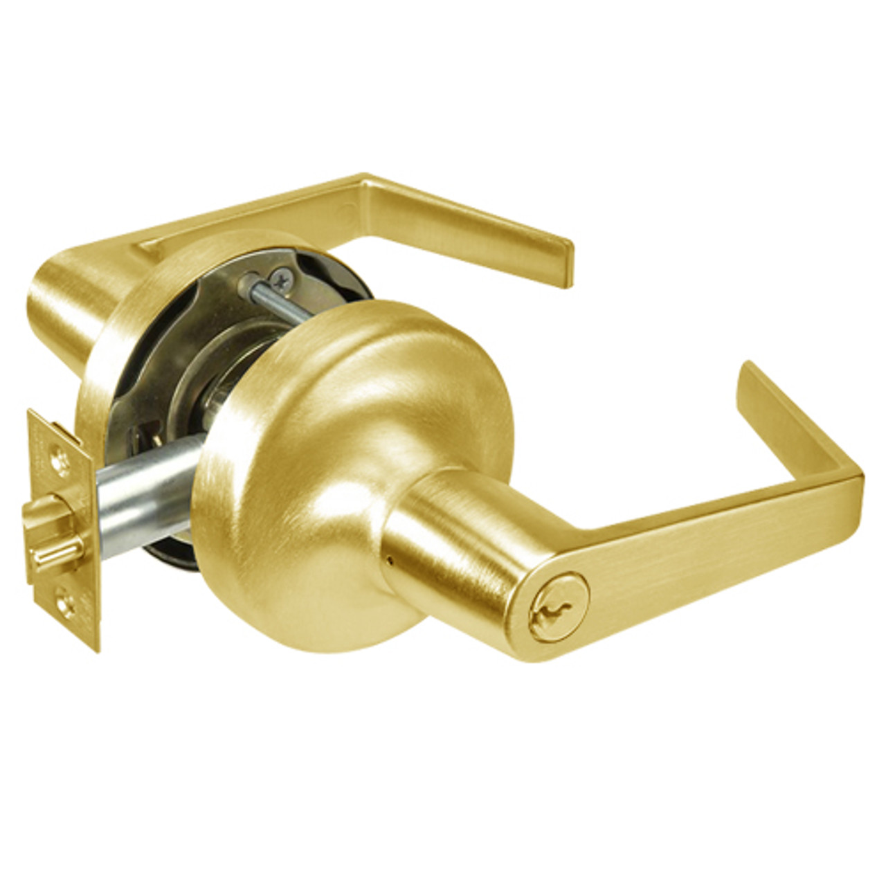 AU5330LN-605 Yale 5300LN Series Double Cylinder Utility or Institutional Cylindrical Lock with Augusta Lever in Bright Brass