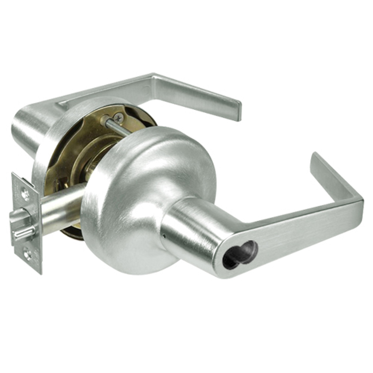 B-AU5322LN-619 Yale 5300LN Series Single Cylinder Corridor Cylindrical Lock with Augusta Lever Prepped for SFIC in Satin Nickel