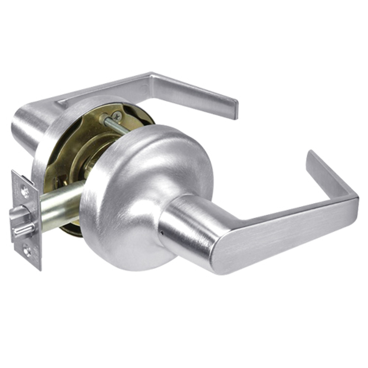 AU5309LN-625 Yale 5300LN Series Non-Keyed Exit Latch Cylindrical Locks with Augusta Lever in Bright Chrome AU5309LN-625 Yale 5300LN Series Non-Keyed Exit Latch Cylindrical Locks with Augusta Lever in Bright Chrome