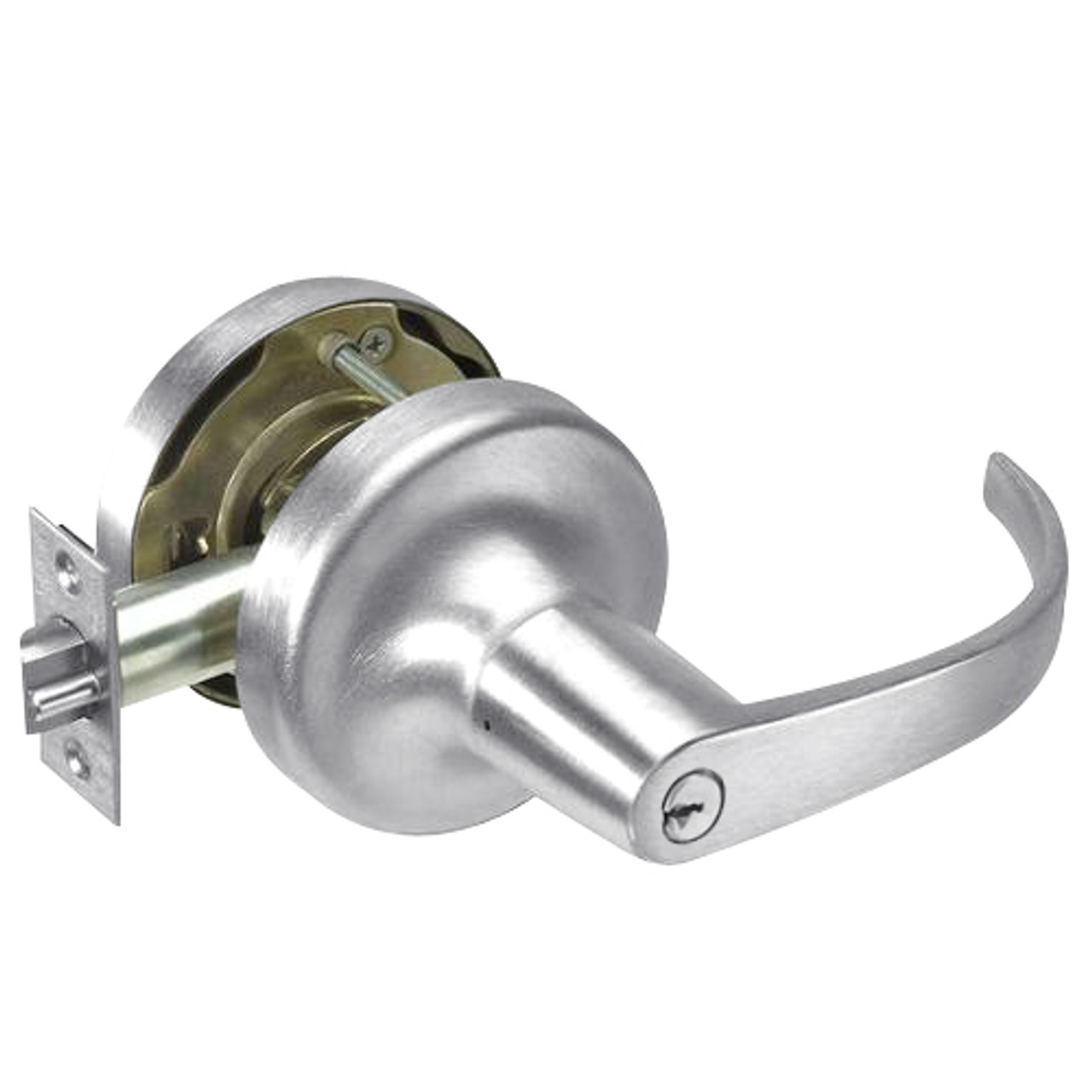 PB5329LN-625 Yale 5300LN Series Single Cylinder Communicating Classroom Cylindrical Lock with Pacific Beach Lever in Bright Chrome