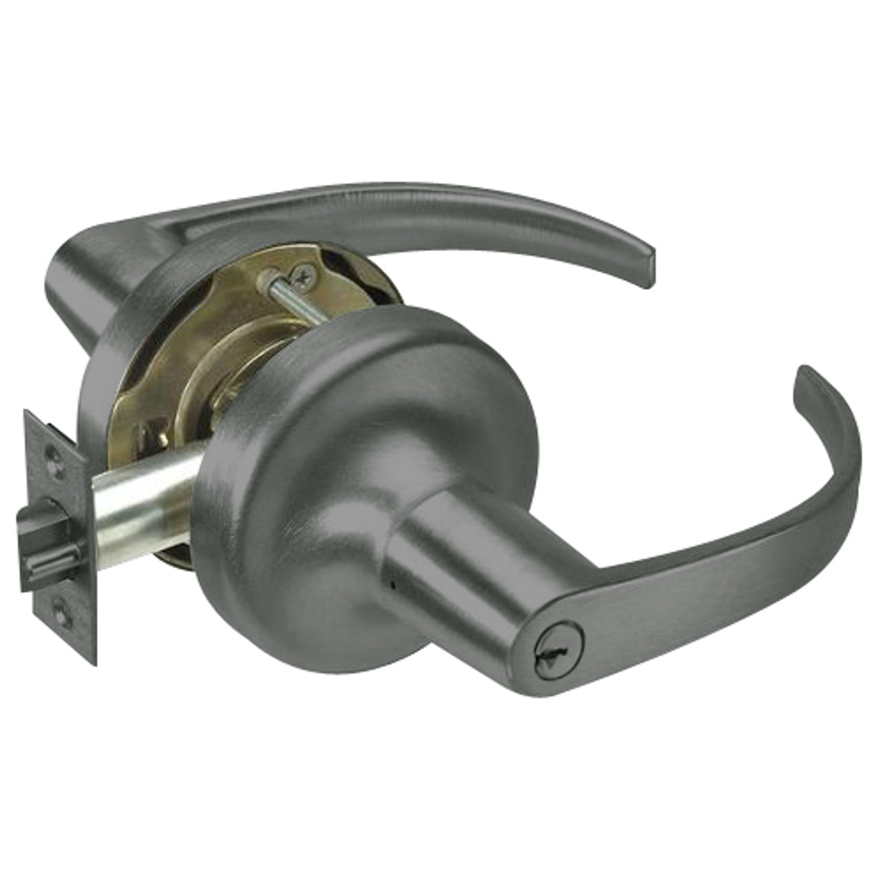 PB5330LN-620 Yale 5300LN Series Double Cylinder Utility or Institutional Cylindrical Lock with Pacific Beach Lever in Antique Nickel