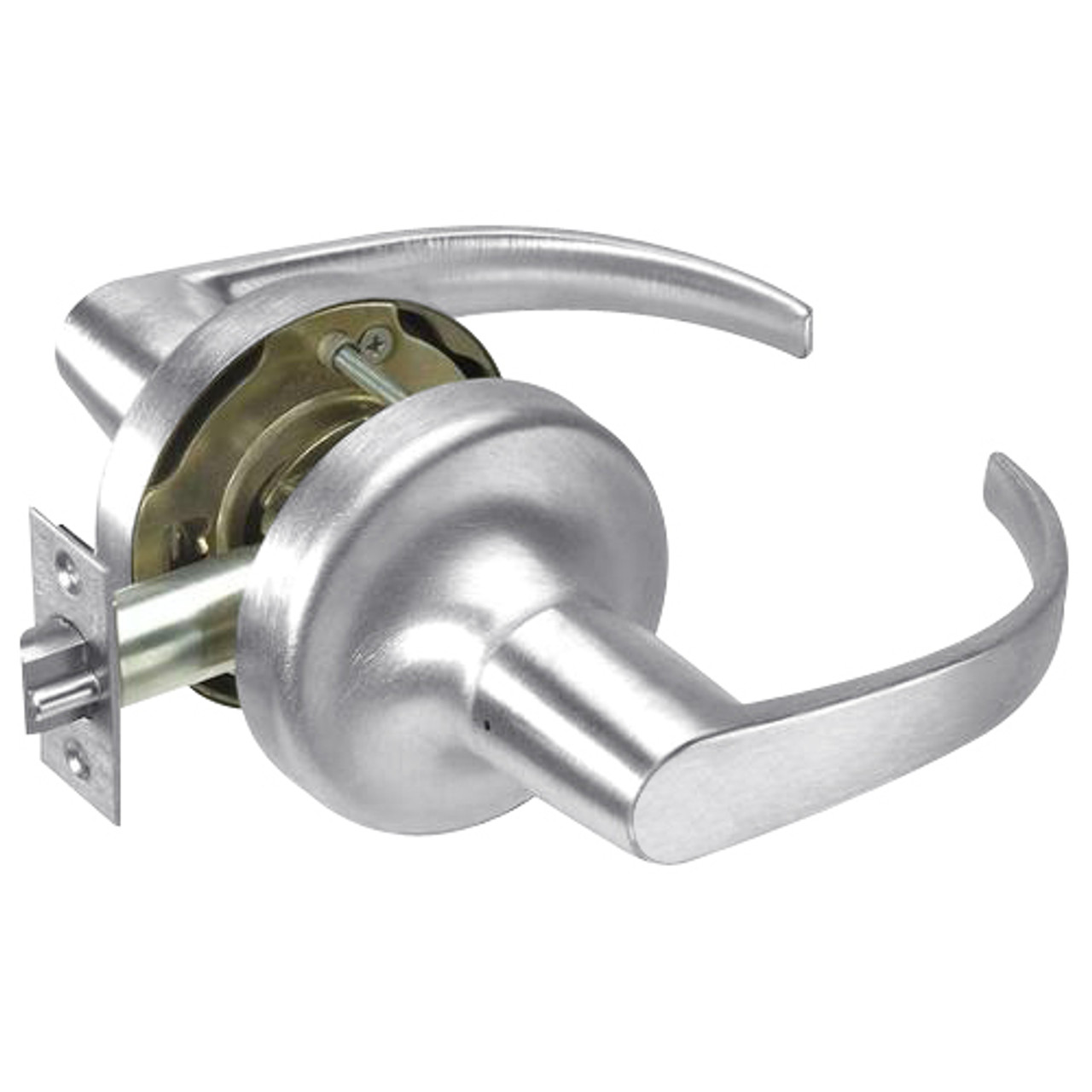 PB5301LN-625 Yale 5300LN Series Non-Keyed Passage or Closet Latchset Cylindrical Locks with Pacific Beach Lever in Bright Chrome