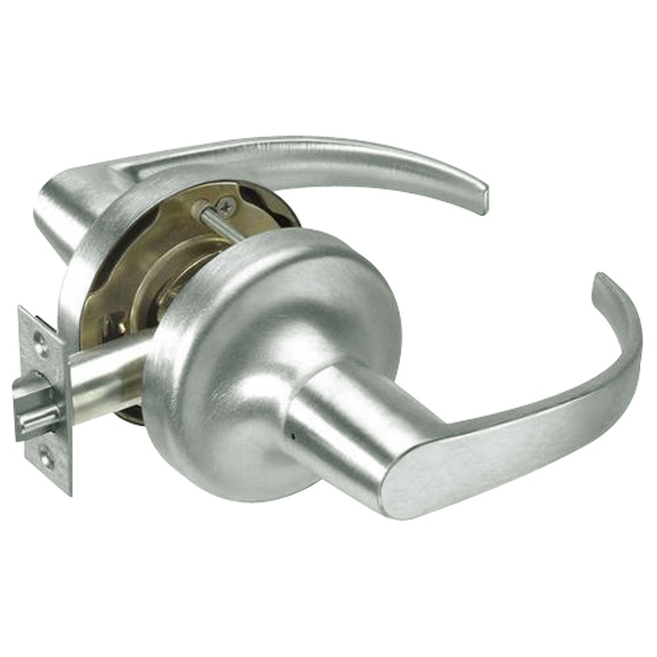 PB5309LN-619 Yale 5300LN Series Non-Keyed Exit Latch Cylindrical Locks with Pacific Beach Lever in Satin Nickel