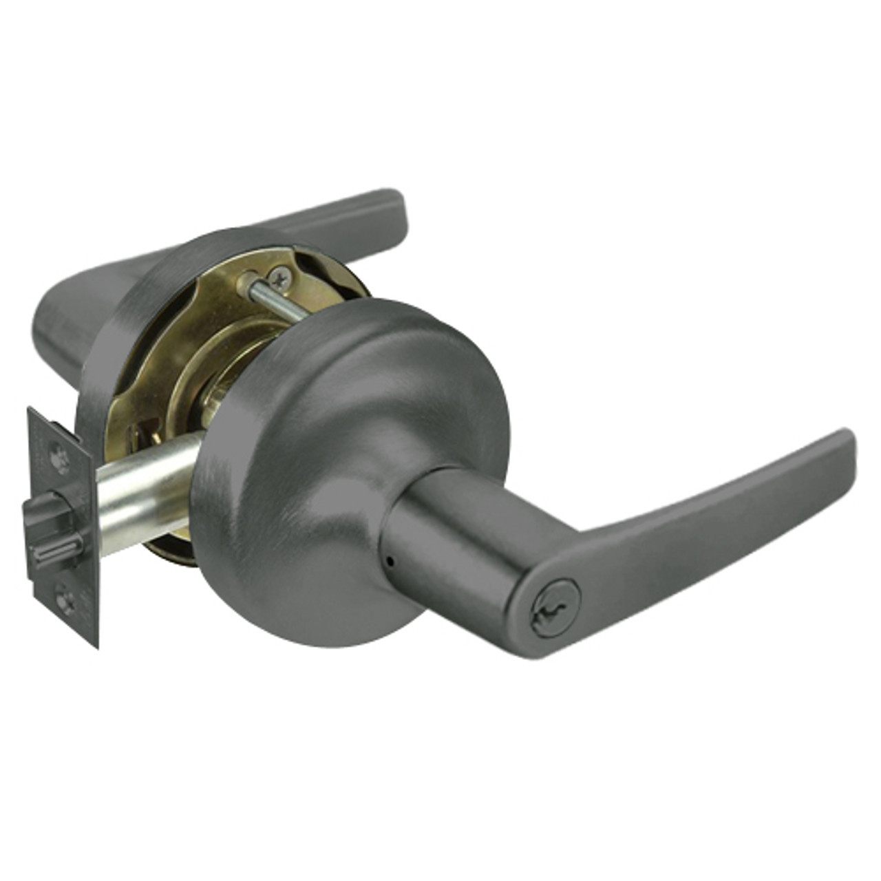 MO5304LN-620 Yale 5300LN Series Single Cylinder Entry Cylindrical Lock with Monroe Lever in Antique Nickel