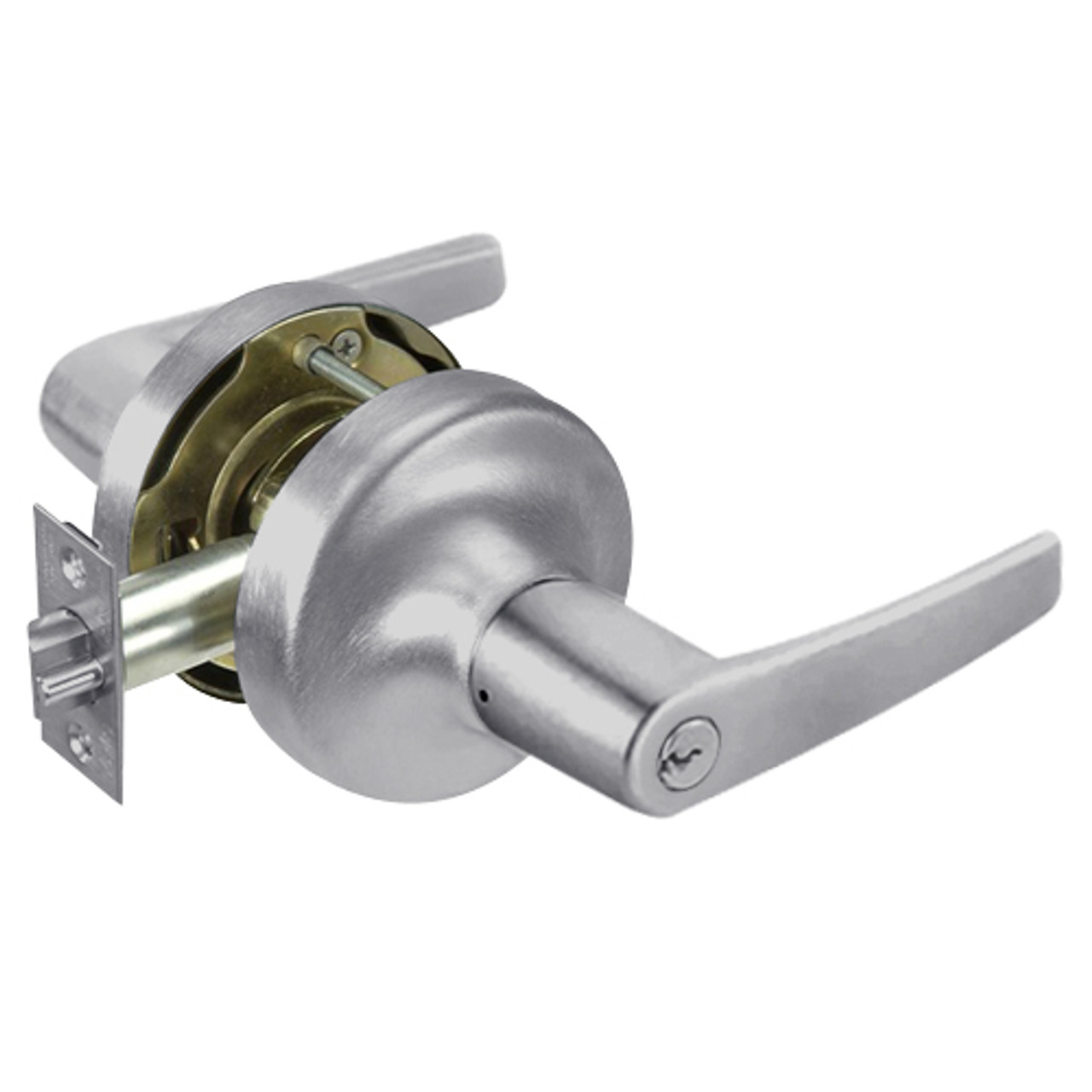 MO5322LN-626 Yale 5300LN Series Single Cylinder Corridor Cylindrical Lock with Monroe Lever in Satin Chrome