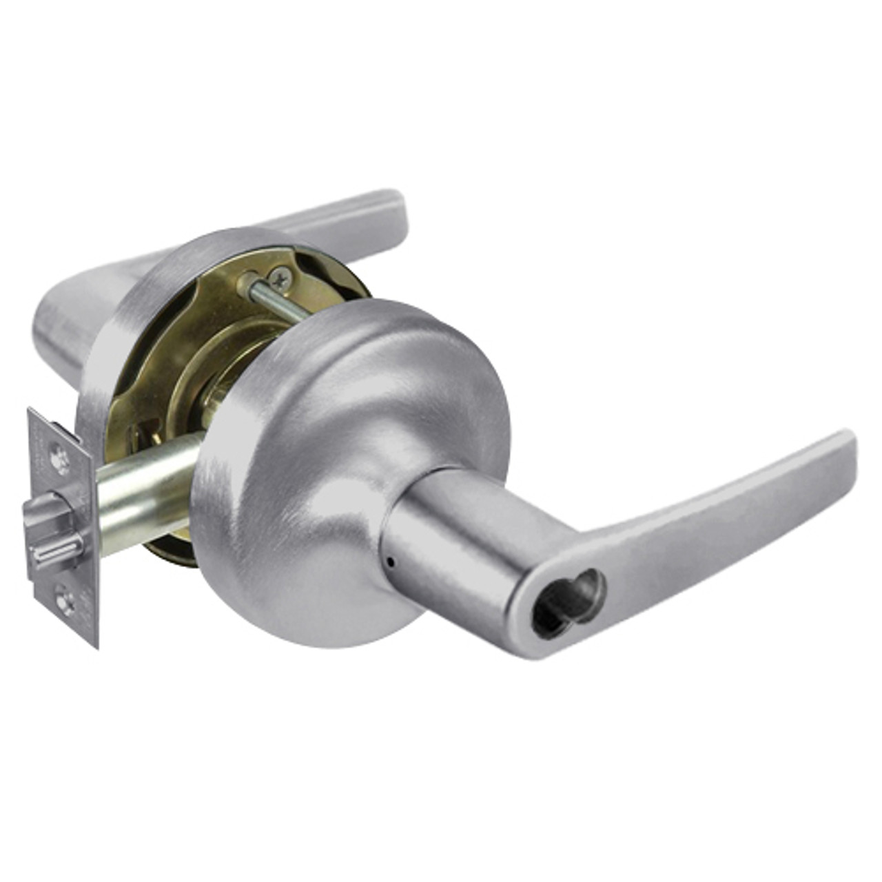 B-MO5306LN-626 Yale 5300LN Series Single Cylinder Service Station Cylindrical Lock with Monroe Lever Prepped for SFIC in Satin Chrome