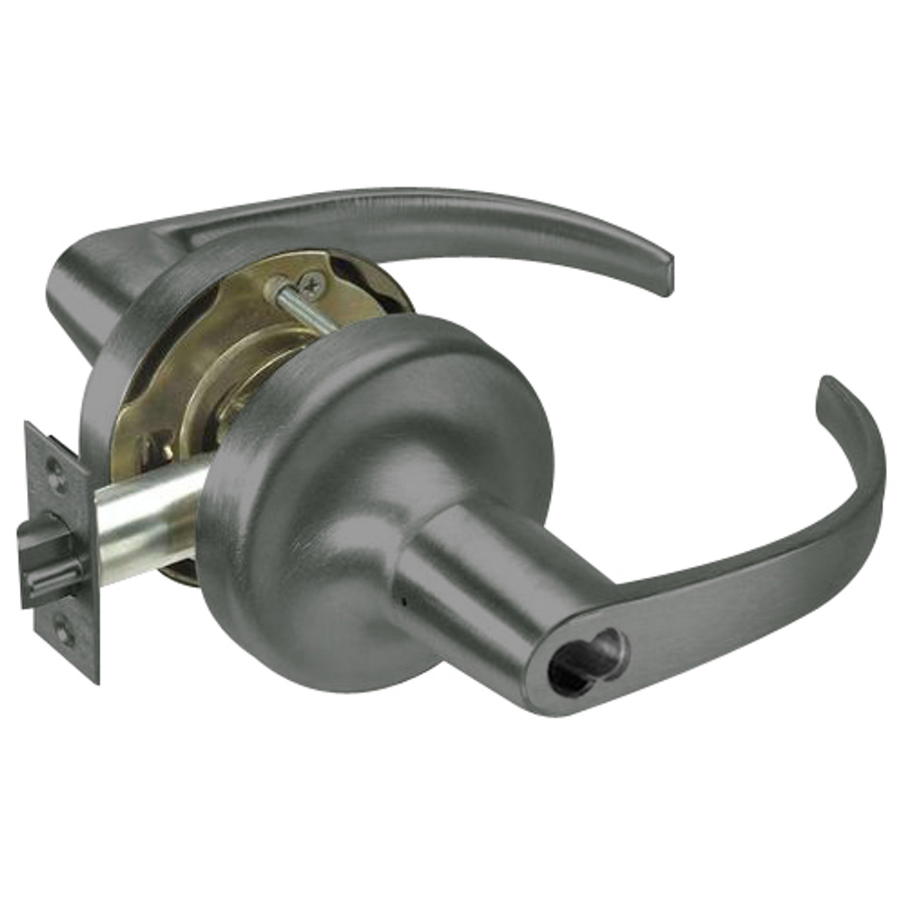 SI-PB5304LN-620 Yale 5300LN Series Single Cylinder Entry Cylindrical Lock with Pacific Beach Lever Prepped for Schlage IC Core in Antique Nickel