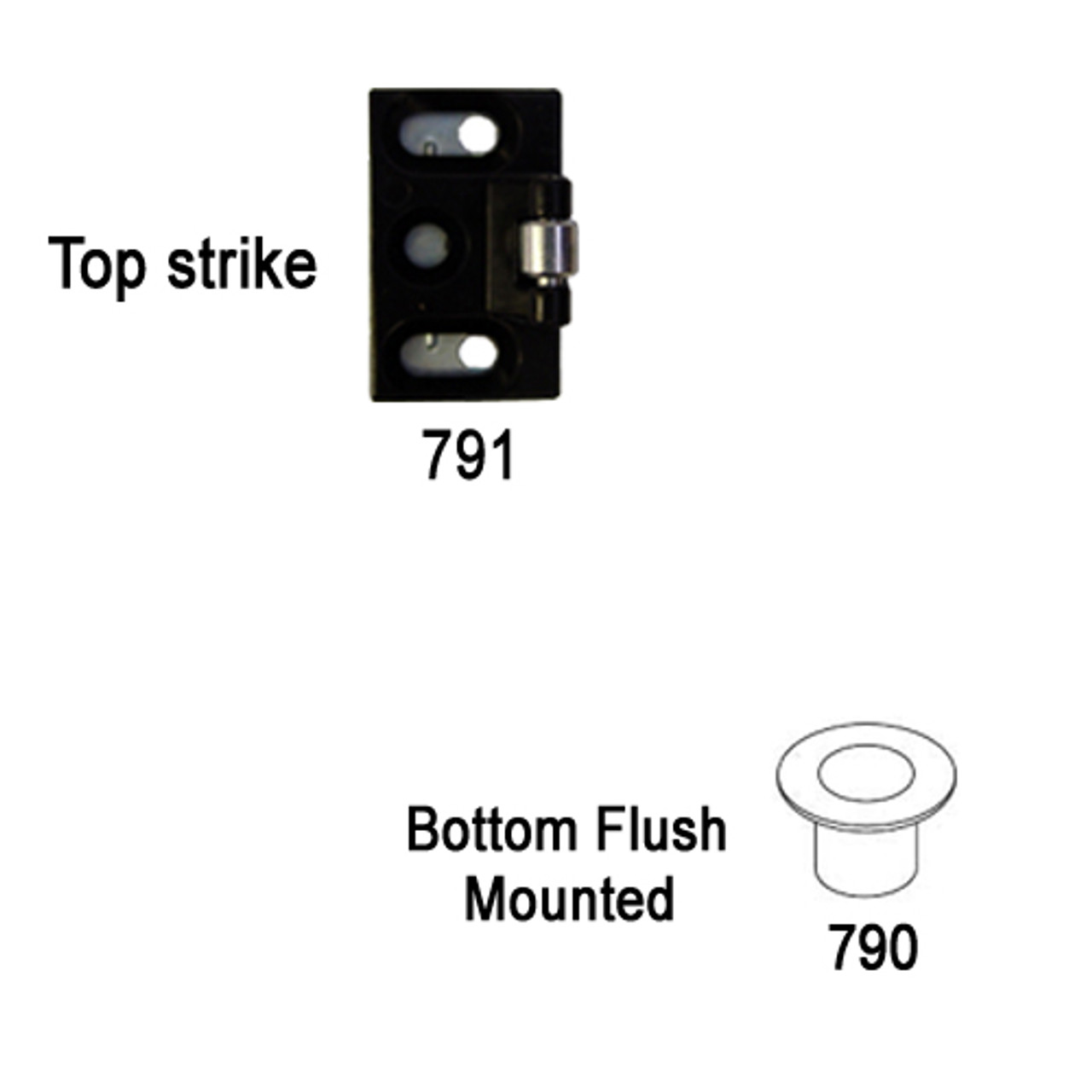 7110-24-612 Yale 7000 Series Non Fire Rated Surface Vertical Rod Exit Device in Satin Bronze