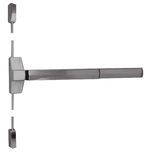 7110F-24-630 Yale 7000 Series Fire Rated Surface Vertical Rod Exit Device in Satin Stainless Steel
