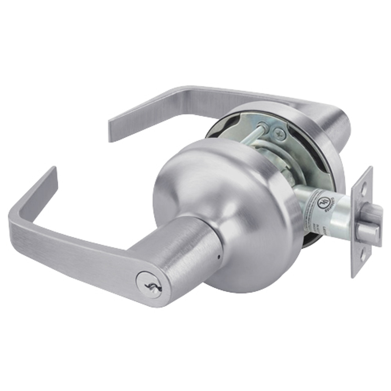 AU4721LN-626 Yale 4700LN Series Double Cylinder Communicating Cylindrical Lock with Augusta Lever in Satin Chrome