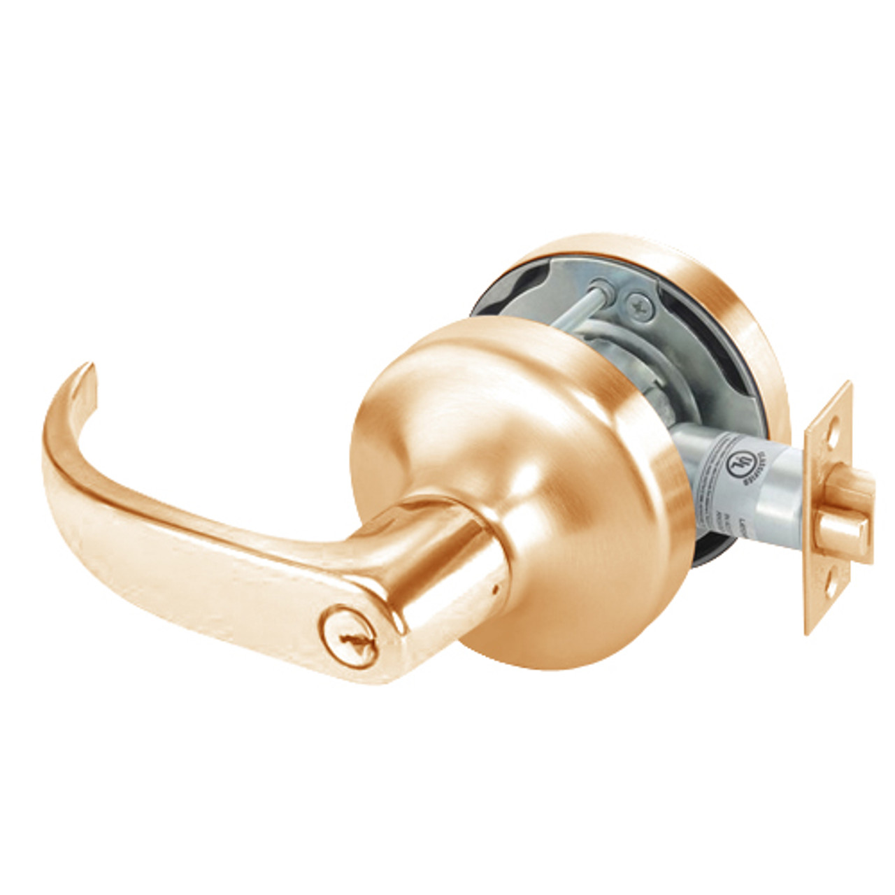 PB4729LN-612 Yale 4700LN Series Single Cylinder Communicating Classroom Cylindrical Lock with Pacific Beach Lever in Satin Bronze