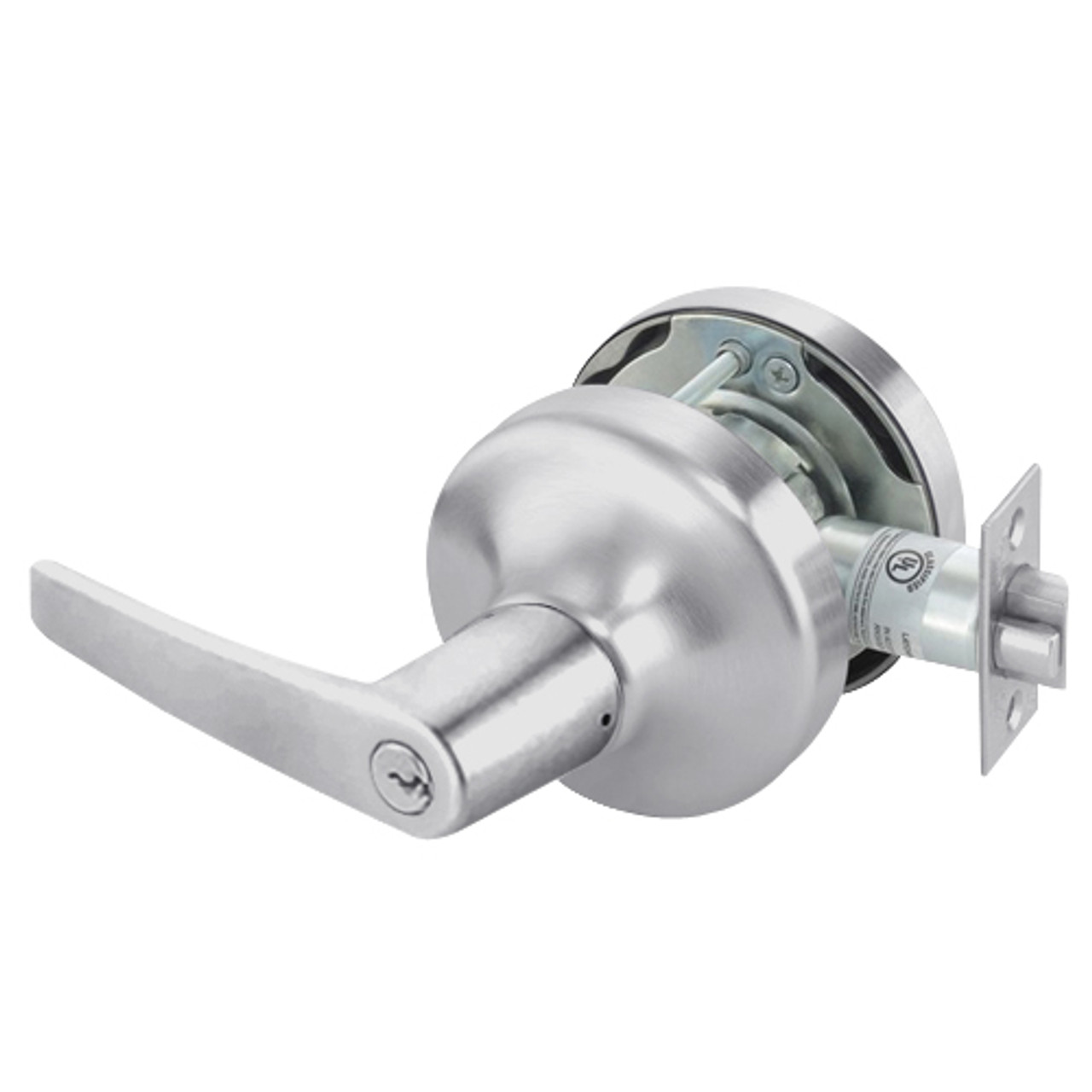 MO4729LN-626 Yale 4700LN Series Single Cylinder Communicating Classroom Cylindrical Lock with Monroe Lever in Satin Chrome