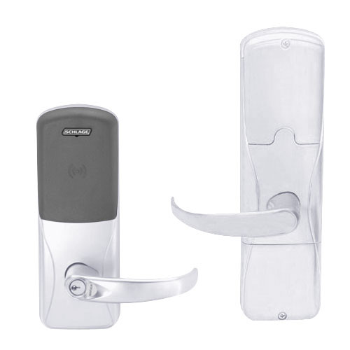 AD200-MD-40-MT-SPA-RD-625 Schlage Privacy Mortise Deadbolt Multi-Technology Lock with Sparta Lever in Bright Chrome