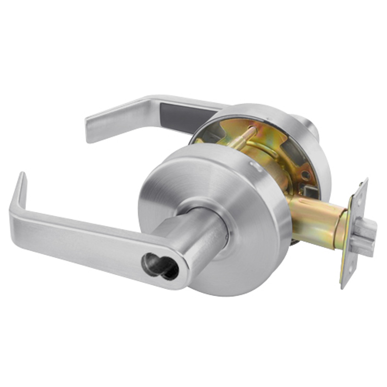 B-AU4607LN-626 Yale 4600LN Series Single Cylinder Entry Cylindrical Lock with Augusta Lever Prepped for SFIC in Satin Chrome