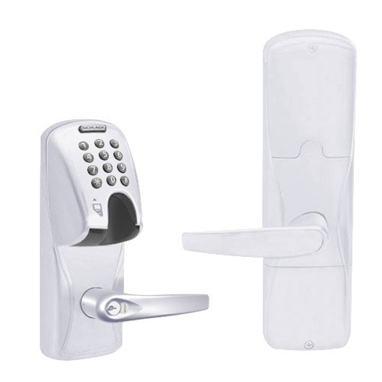 AD250-MS-60-MGK-ATH-GD-29R-625 Schlage Apartment Magnetic Stripe(Insert) Keypad Lock with Athens Lever in Bright Chrome
