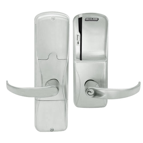AD250-MS-40-MS-SPA-PD-619 Schlage Privacy Magnetic Stripe(Swipe) Lock with Sparta Lever in Satin Nickel