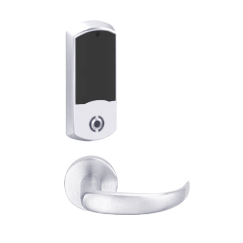 LEMS-GRW-P-17-625-00A Schlage Storeroom Wireless Greenwich Mortise Lock with LED Indicator and Sparta Lever in Bright Chrome