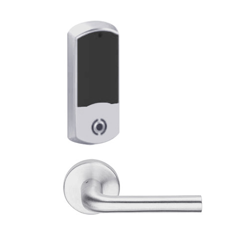 LEMS-GRW-P-02-626-00B Schlage Storeroom Wireless Greenwich Mortise Lock with LED Indicator and 02 Lever in Satin Chrome