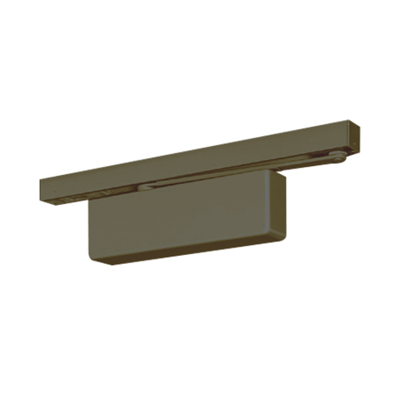 P4400ST-694 Yale 4400 Series Institutional Door Closer with Push Side Slide Track Arm in Medium Bronze