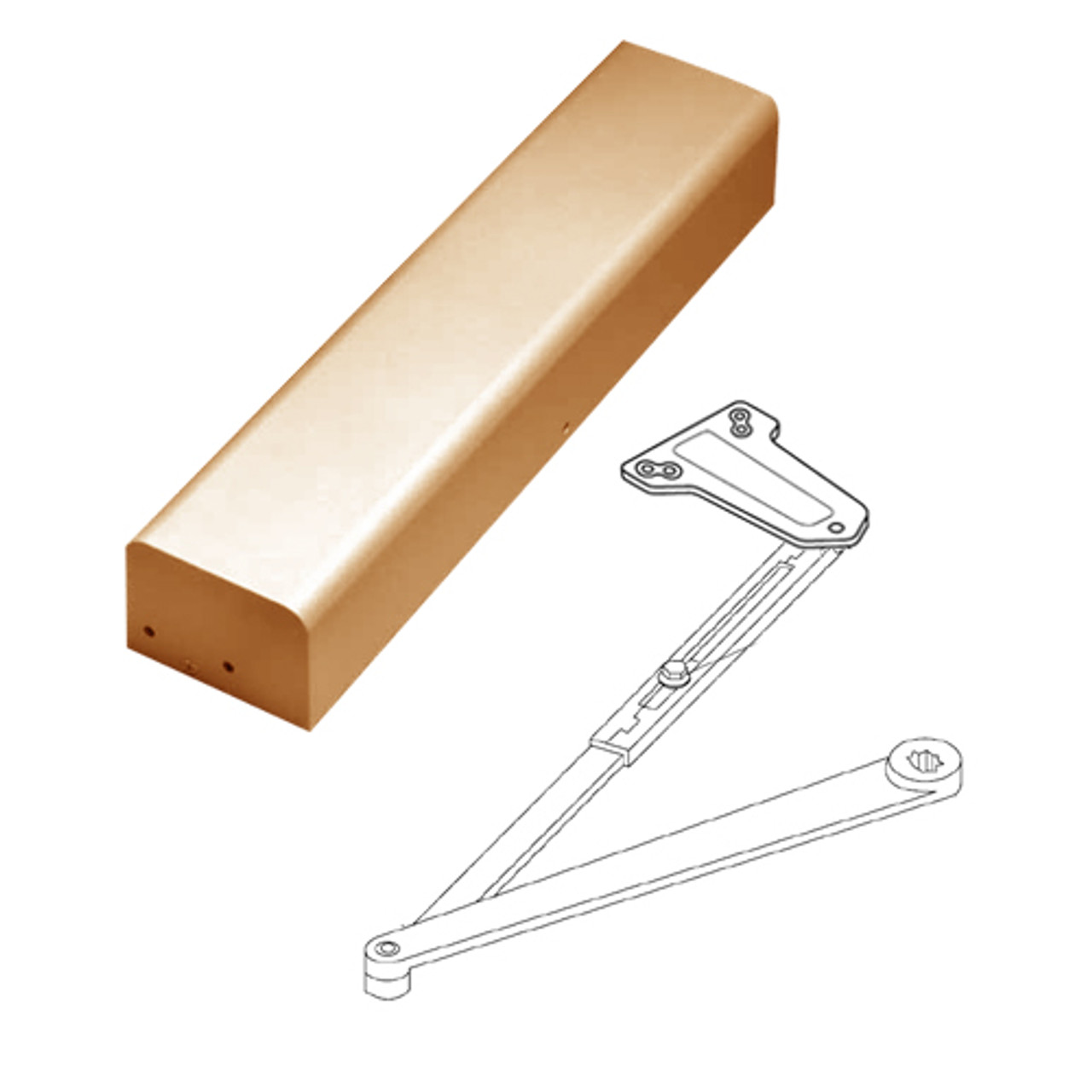PA3581-691 Yale 3000 Series Architectural Door Closer with Parallel Low Profile Arm in Light Bronze